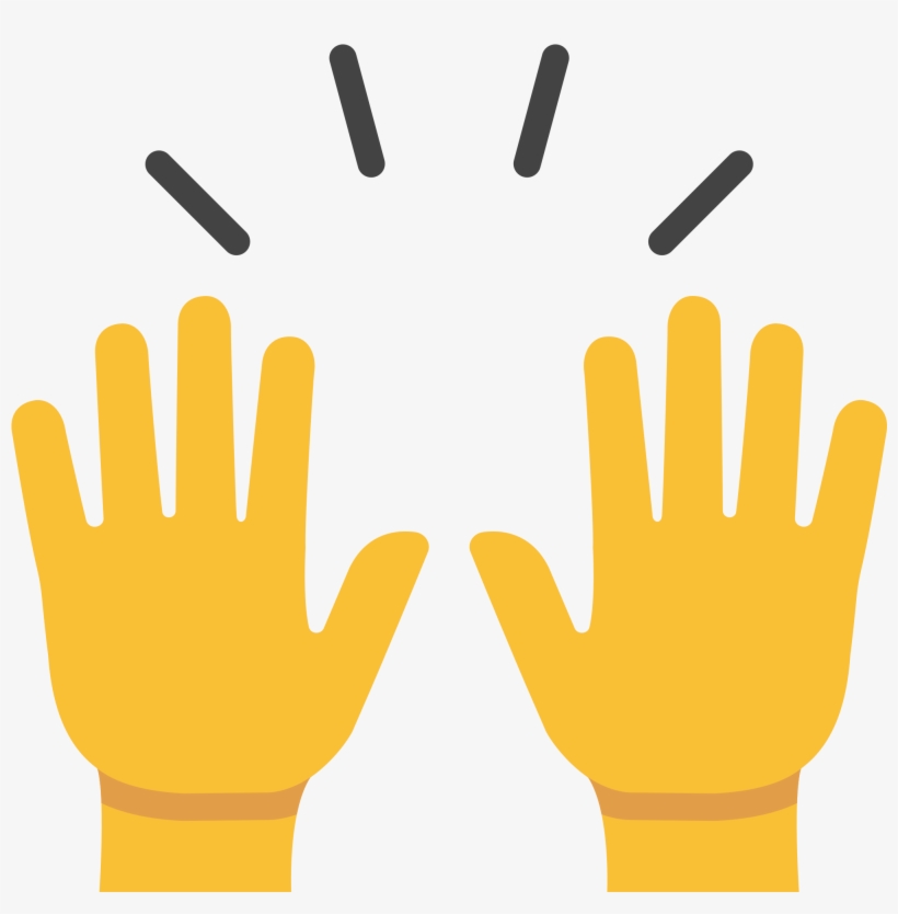 Raising Hands Emoji Png Graphic Transparent Stock - Raising Hands Emoji, transparent png #939773
