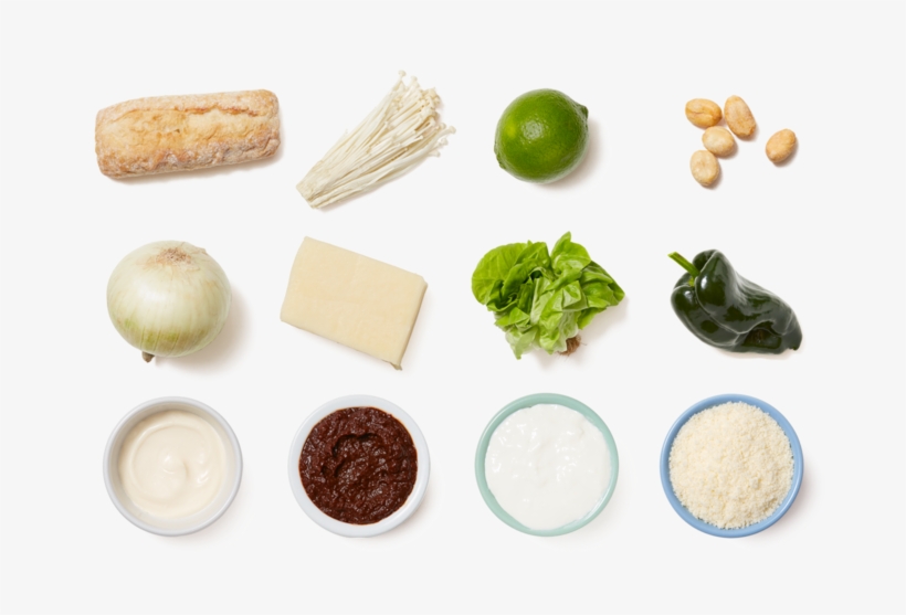 Spicy Poblano & Enoki Mushroom Tortas With Chipotle - Scallion, transparent png #9300105