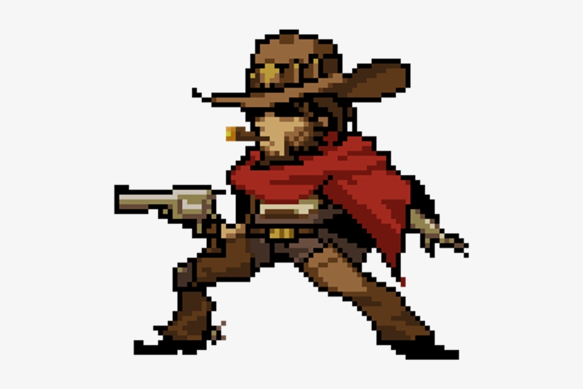 Jessemccree Sticker - Overwatch Mccree Pixel Spray, transparent png #9300642