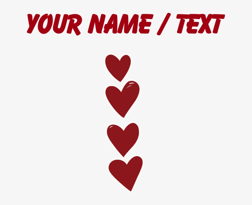 Custom Vertical Red Hearts Classic Thong - Heart, transparent png #9301529