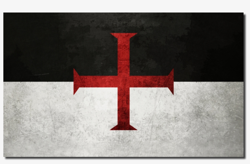 Knights Templar Classic Flag Decal - Knights Templar Crusades Flag, transparent png #9301560