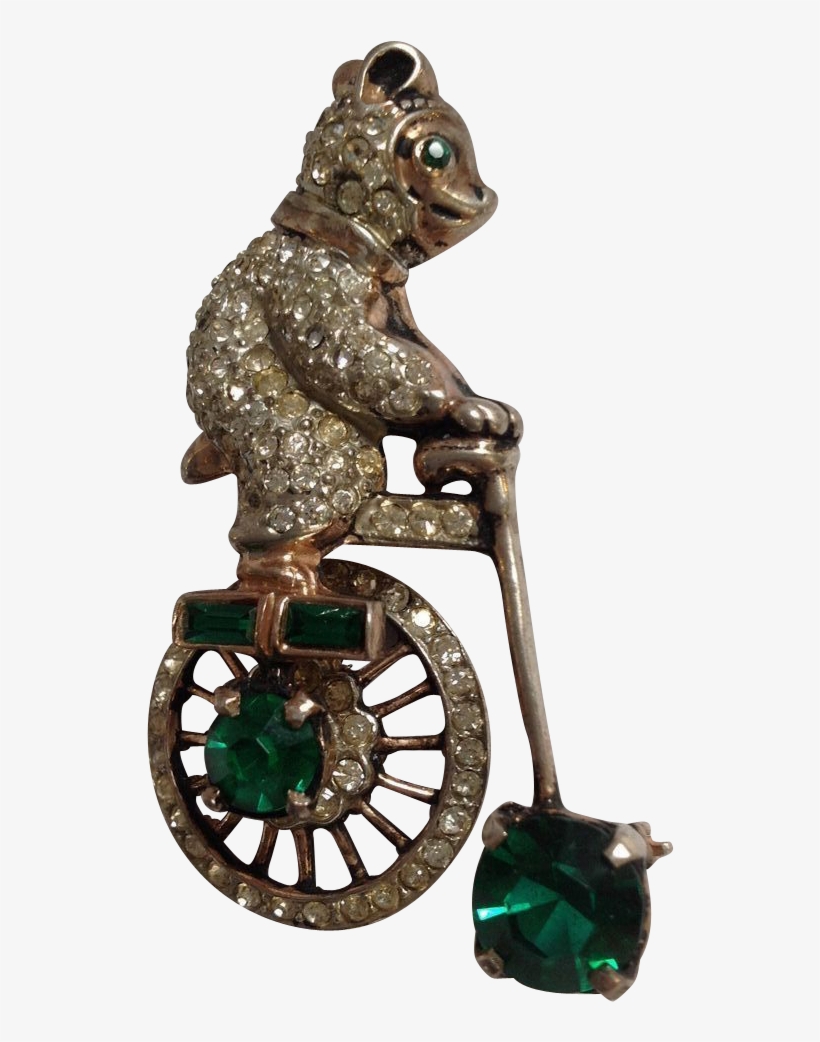 Rare Circus Bear Riding Bicycle - Figurine, transparent png #9302049