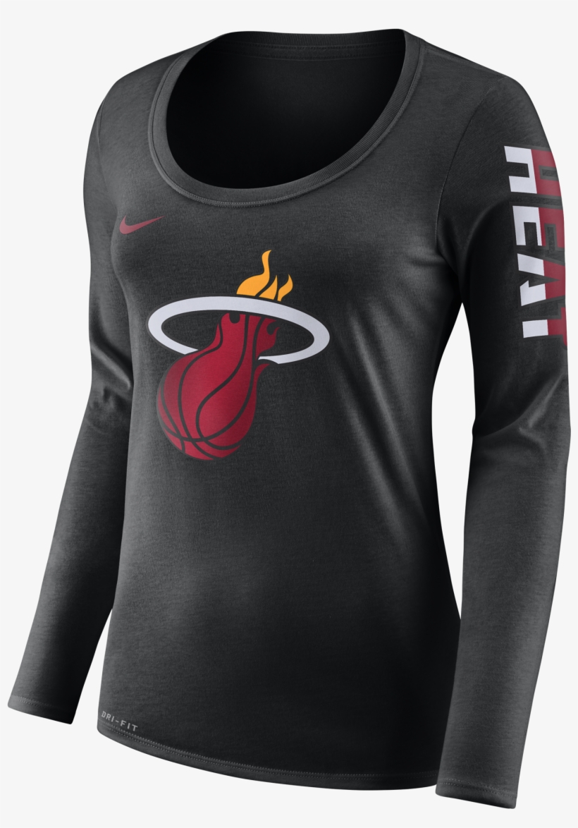 Nike Miami Heat Ladies Long Sleeve Logo Tee - Miami Heat, transparent png #9302115