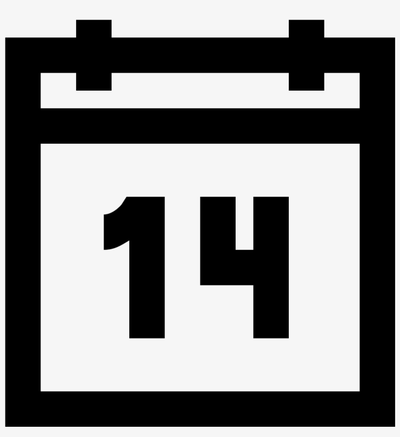Calendar 14 Icon - Day Icon, transparent png #9303781