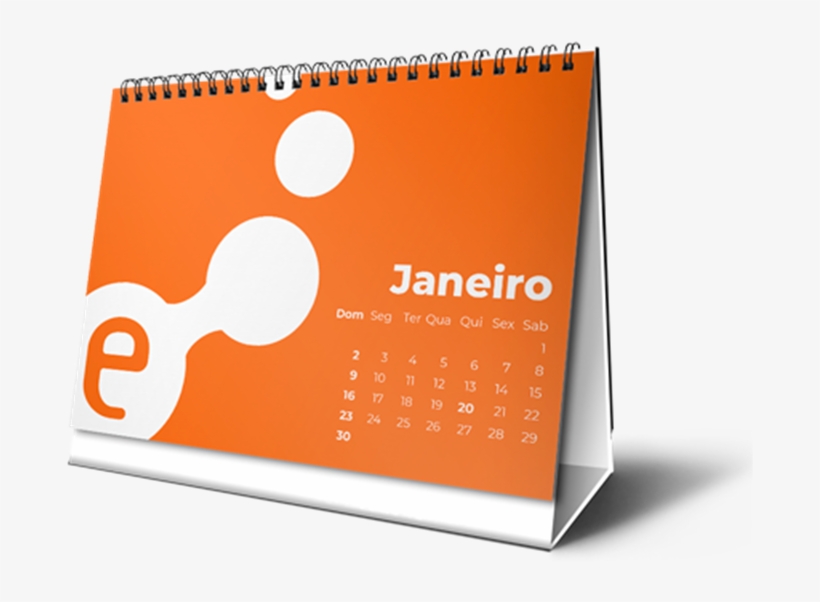 Impressão De Calendário De Mesa Com Wire-o - Graphic Design, transparent png #9303967