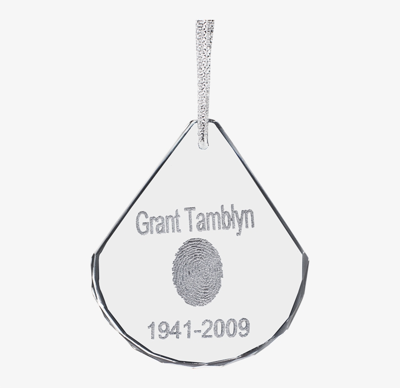 Diamond Edge Teardrop Ornament - Silver, transparent png #9304098