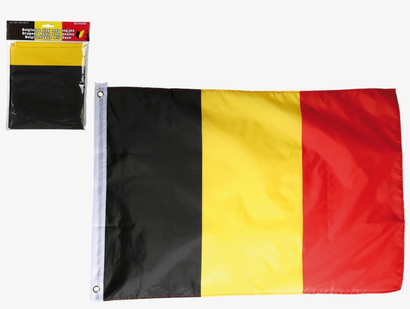Belgium Flag With Metal Rings - Flag, transparent png #9304413