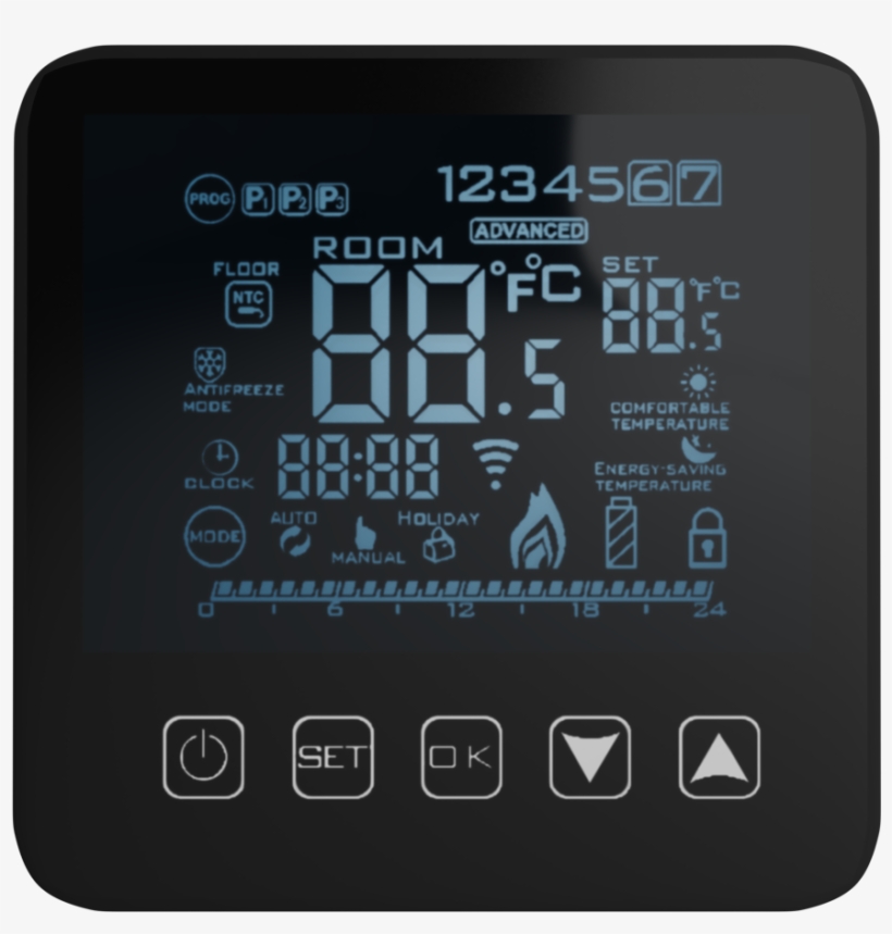 Touchscreen Thermostat 24/h Sensor - Termostat Dotykowy - Free ...