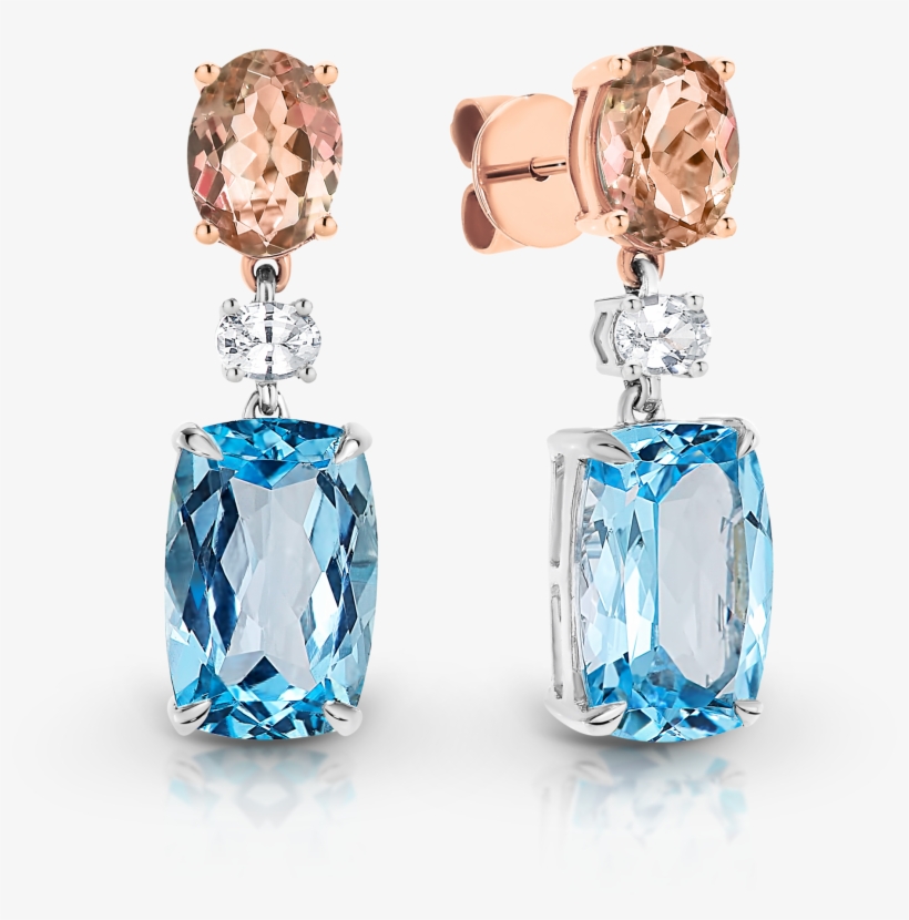 Morganite, White Sapphire And Sky Blue Topaz 'azura', transparent png #9305949