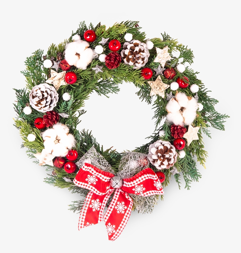 Red Christmas Wreath - Adventní Věnec Červený, transparent png #9306044