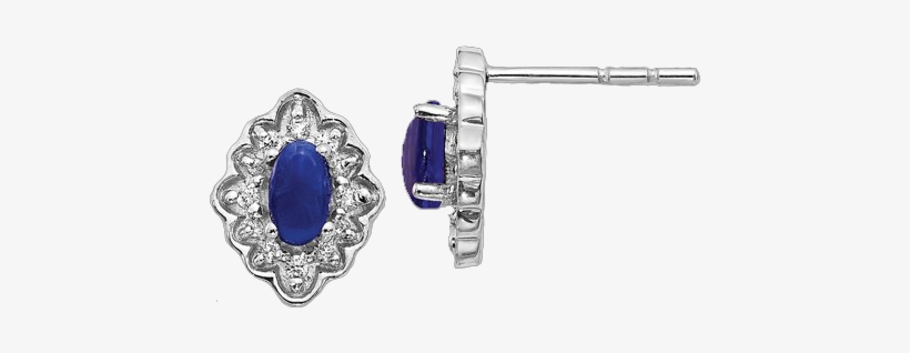 Zblue Sapphire Diamond Earrings Em4033 Sa 020 Wa - Diamond, transparent png #9306046