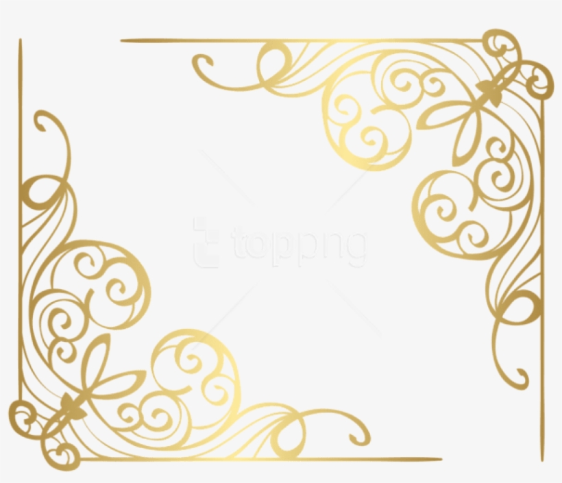 Free Png Download Corners Gold Clipart Png Photo Png - Gold Corner Frame Png, transparent png #9306080