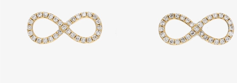 Diamond Infinity Earrings - Earrings, transparent png #9306119