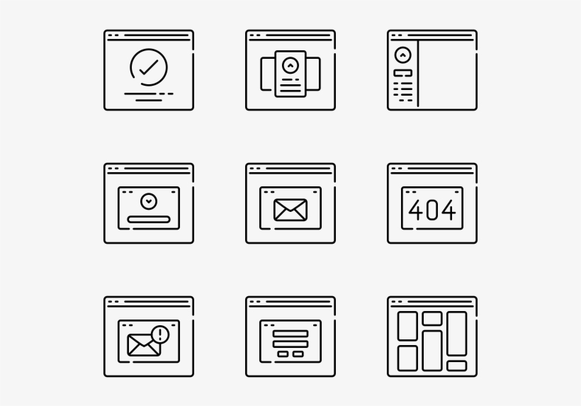 Web Site Wireframe - Number, transparent png #9306678