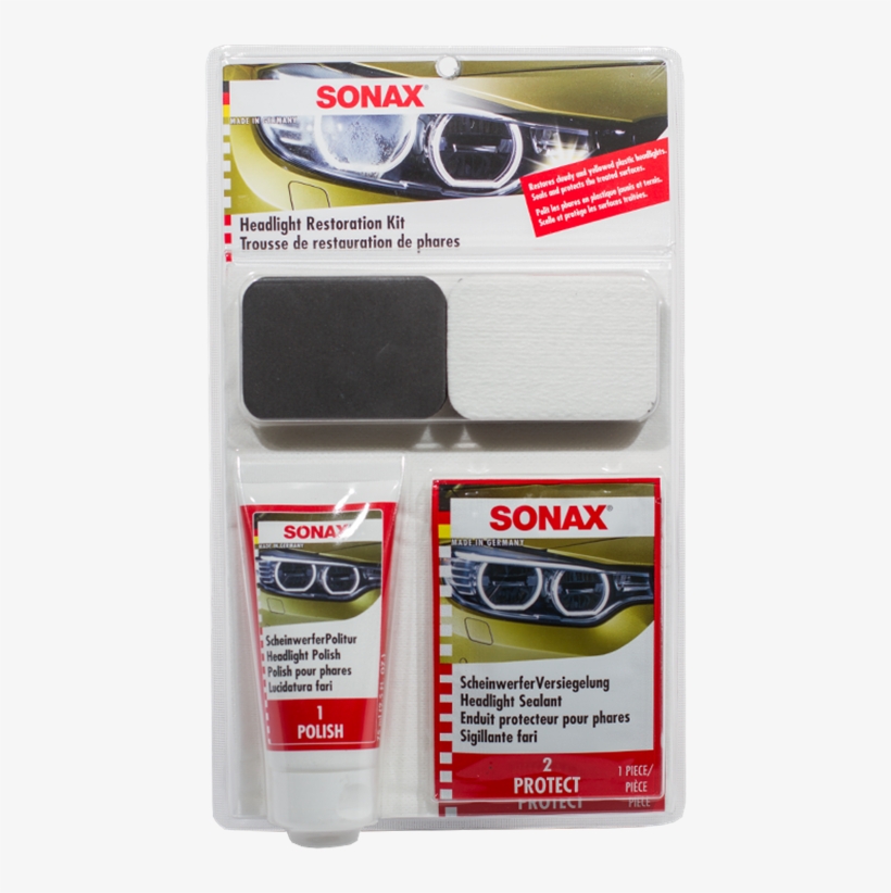 405941-745 Headlight Restoration Kit - Sonax 405941 1 Set, transparent png #9306898