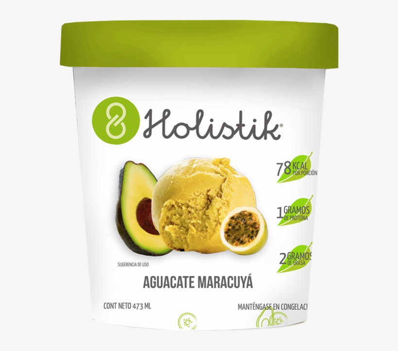 Aguacate Maracuyá - Helado Holistik, transparent png #9306947
