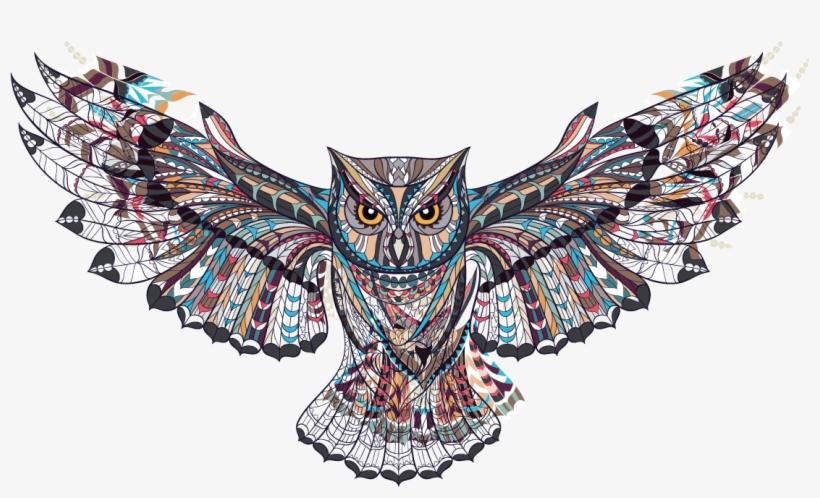 Owl Room Cute Wall Sticker Tattoo Decal Clipart - Neck Tattoo Design Png, transparent png #9307125