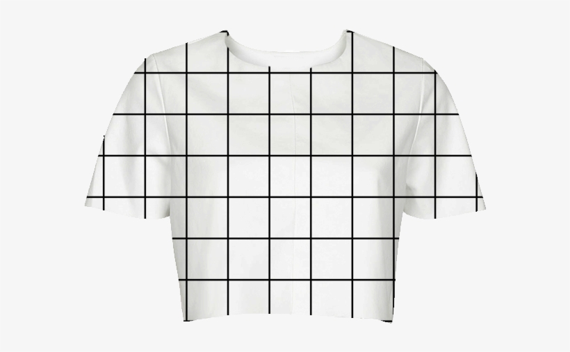 Grid Cropped Tee - Active Shirt, transparent png #9307559