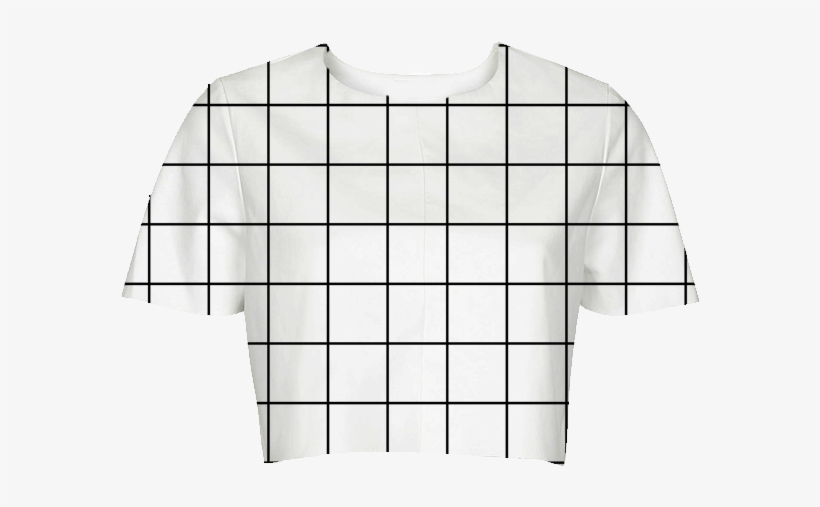 Grid Cropped Tee - Active Shirt, transparent png #9307559