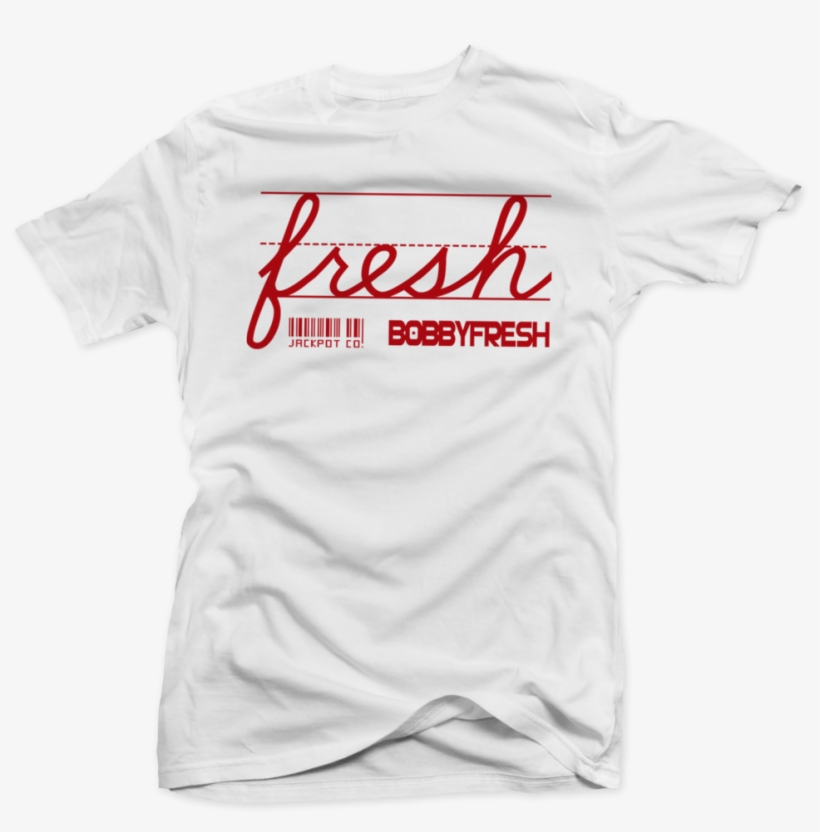 Jackpot White/red Tee - T Shirt, transparent png #9308008