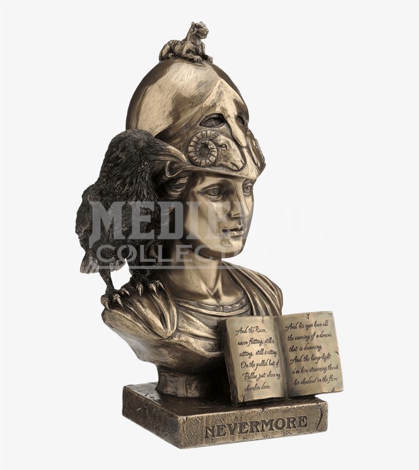 Bronze Pallas Athena Nevermore Raven Bust - Pallas Athena Raven, transparent png #9308310