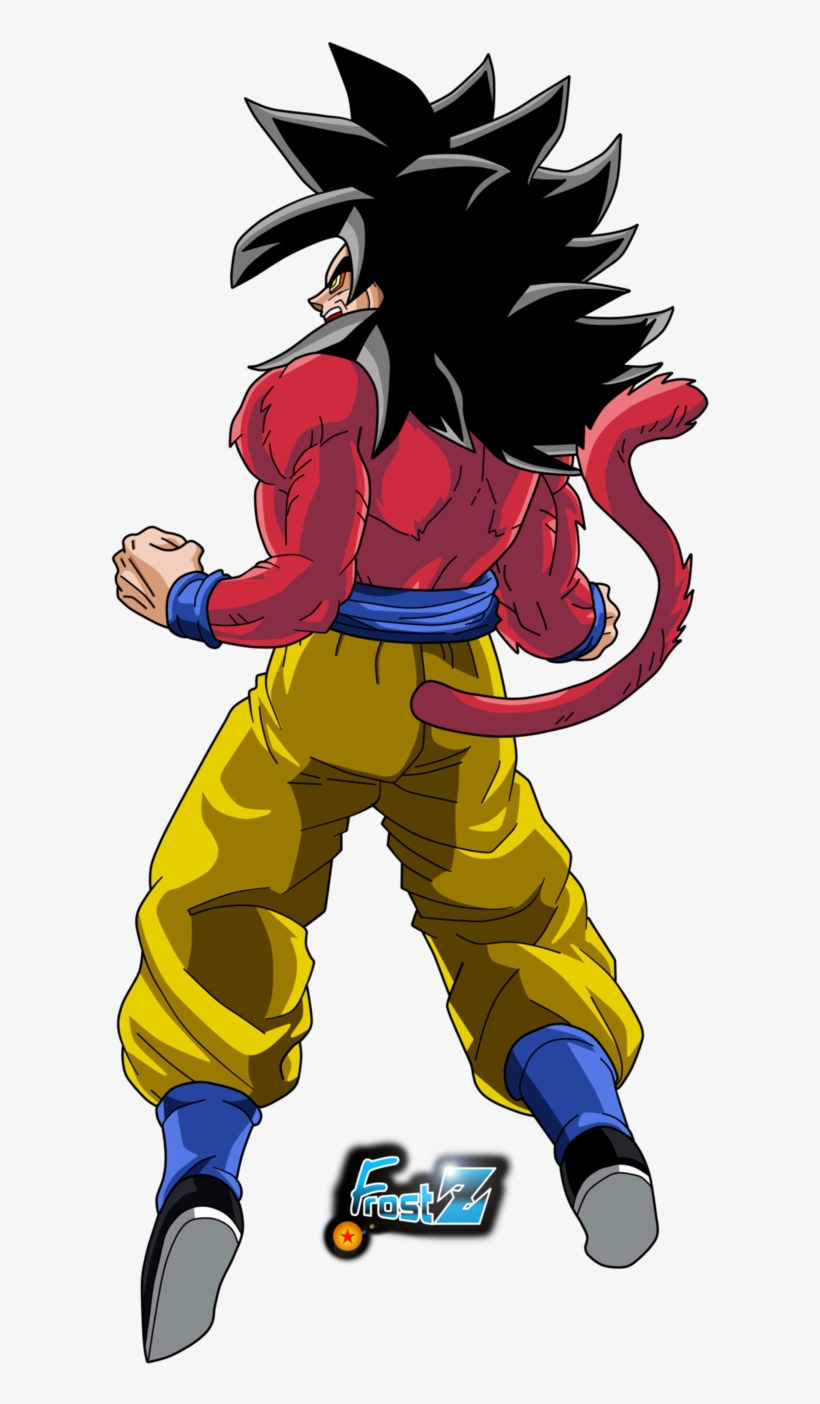 Goku Clipart Super Sayian - Goku Super Saiyan 4 Back, transparent png #9309080