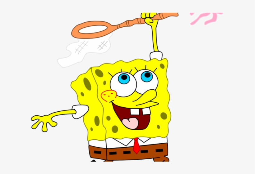 Drawn Jellyfish Spongebob Squarepants - Spongebob Jellyfishing Transparent, transparent png #9309083