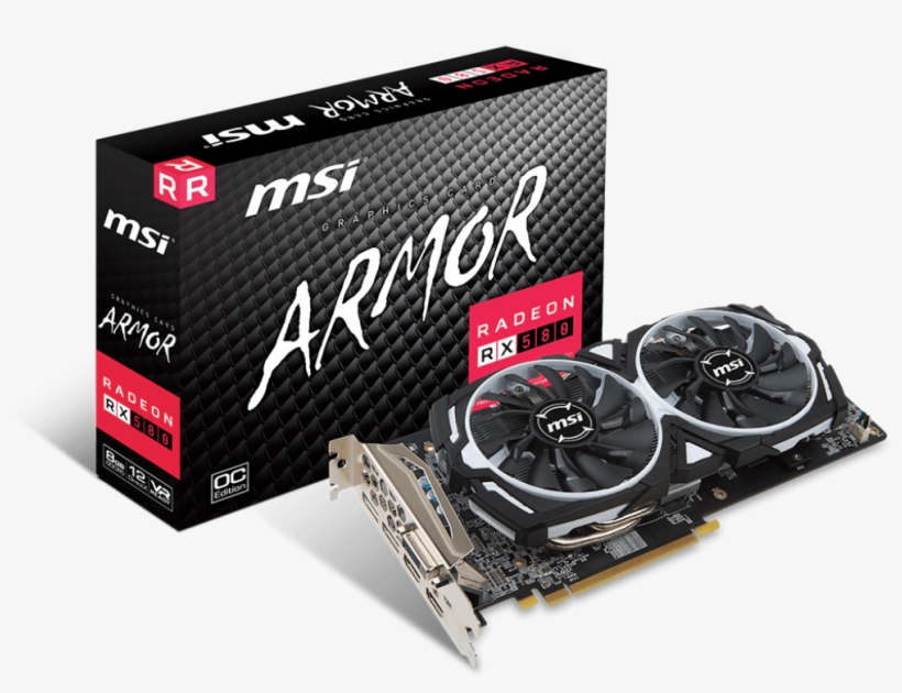 Msi Radeon Rx 580 Armor Oc 8gb Edition Gddr5 Graphics - Msi Rx 580 Armor, transparent png #9309761