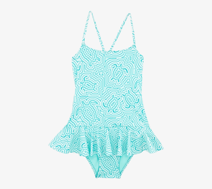 Girls One Piece Swimsuit Hypnotic Turtles - Monokini, transparent png #9309961