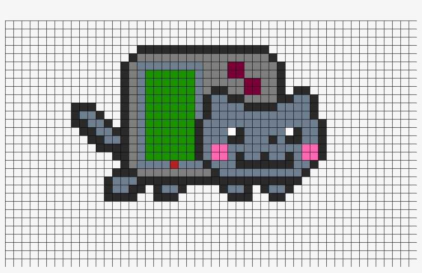 Nyan Cat Perler Bead Pattern 169191 - Nyan Cat Pixel Art, transparent png #9310822