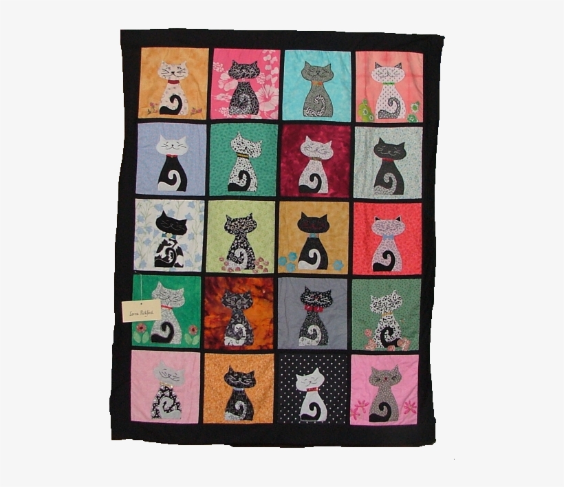 Curly Cat Tails Quilt - Patchwork, transparent png #9311160