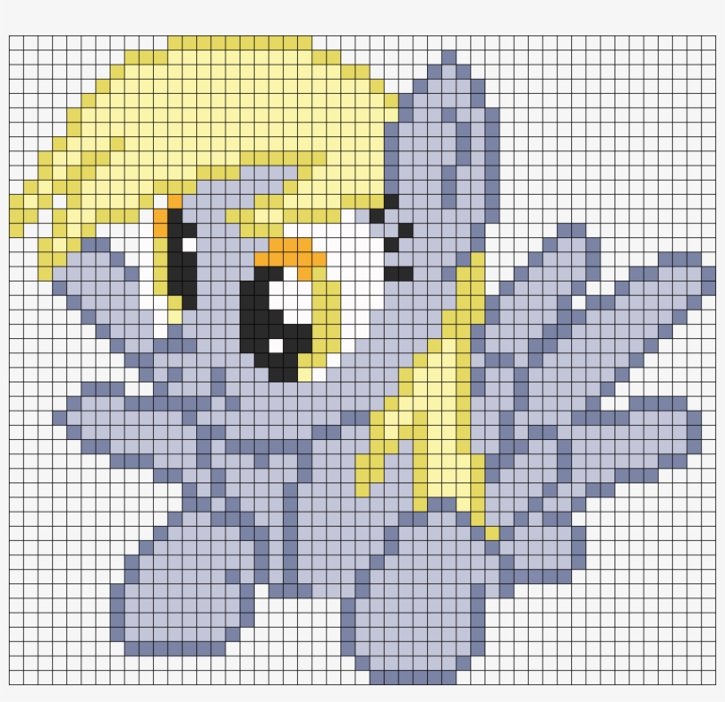 Derpy Hooves Munching Perler Bead Pattern / Bead Sprite - Minecraft Pixel Art Mlp Derpy, transparent png #9312887