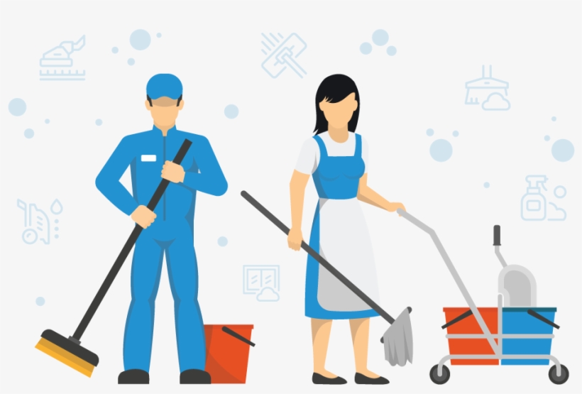 Professional Commercial Janitorial Service - Illustration, transparent png #9313239