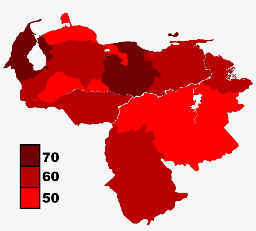 Resultados Presidenciales Venezuela 2018 - Capital Of Venezuela On Map, transparent png #9313298