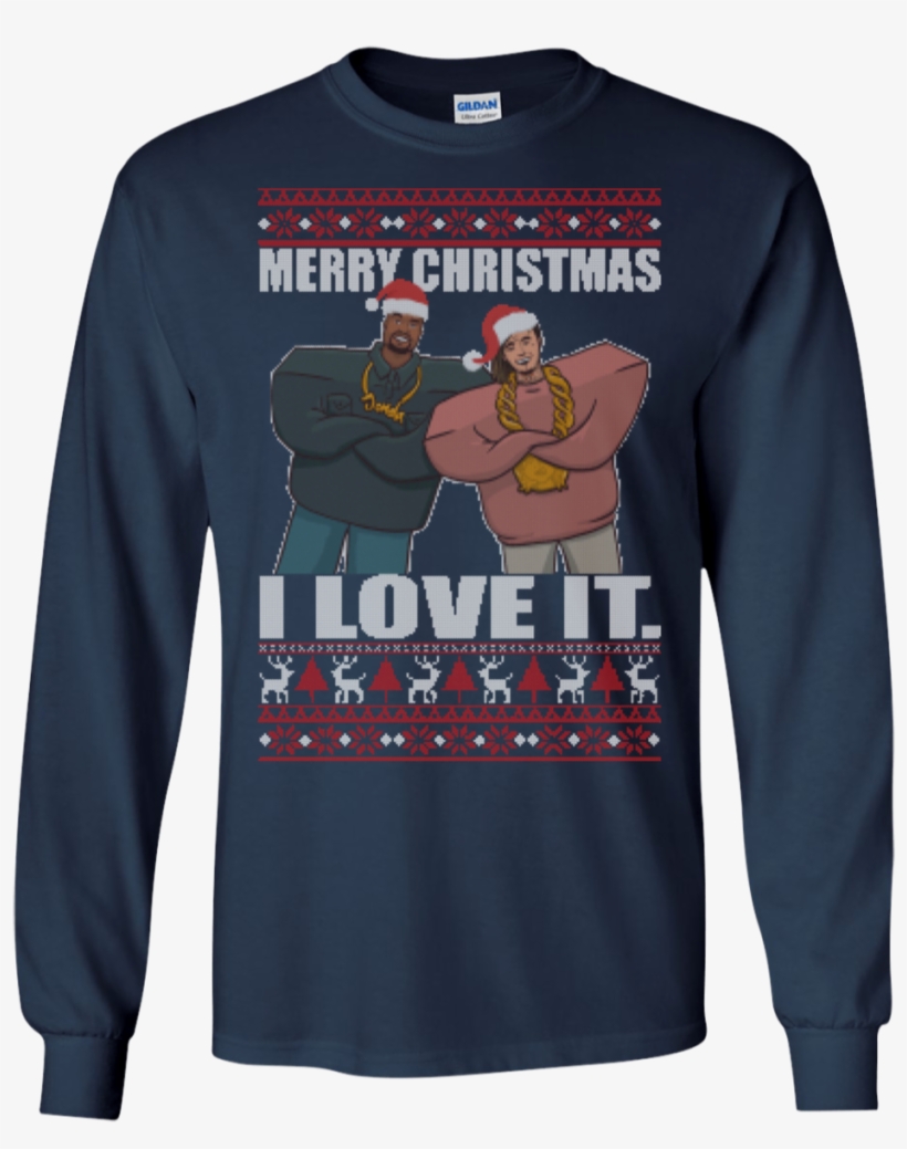 Kanye West Lil Pump Merry Christmas I Love It Ugly - Shirt, transparent png #9313366