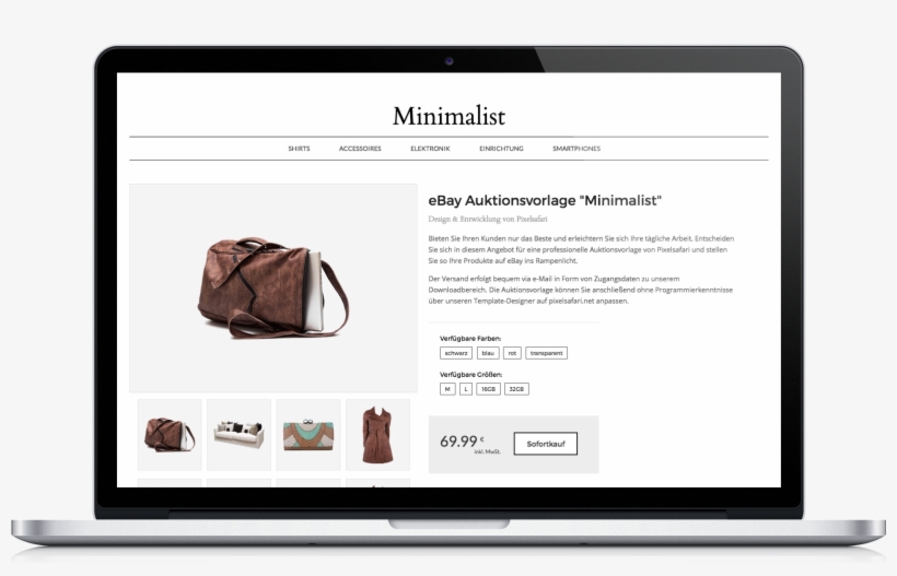 Minimalist Ebay Listing Template Shoulder Bag Free Transparent