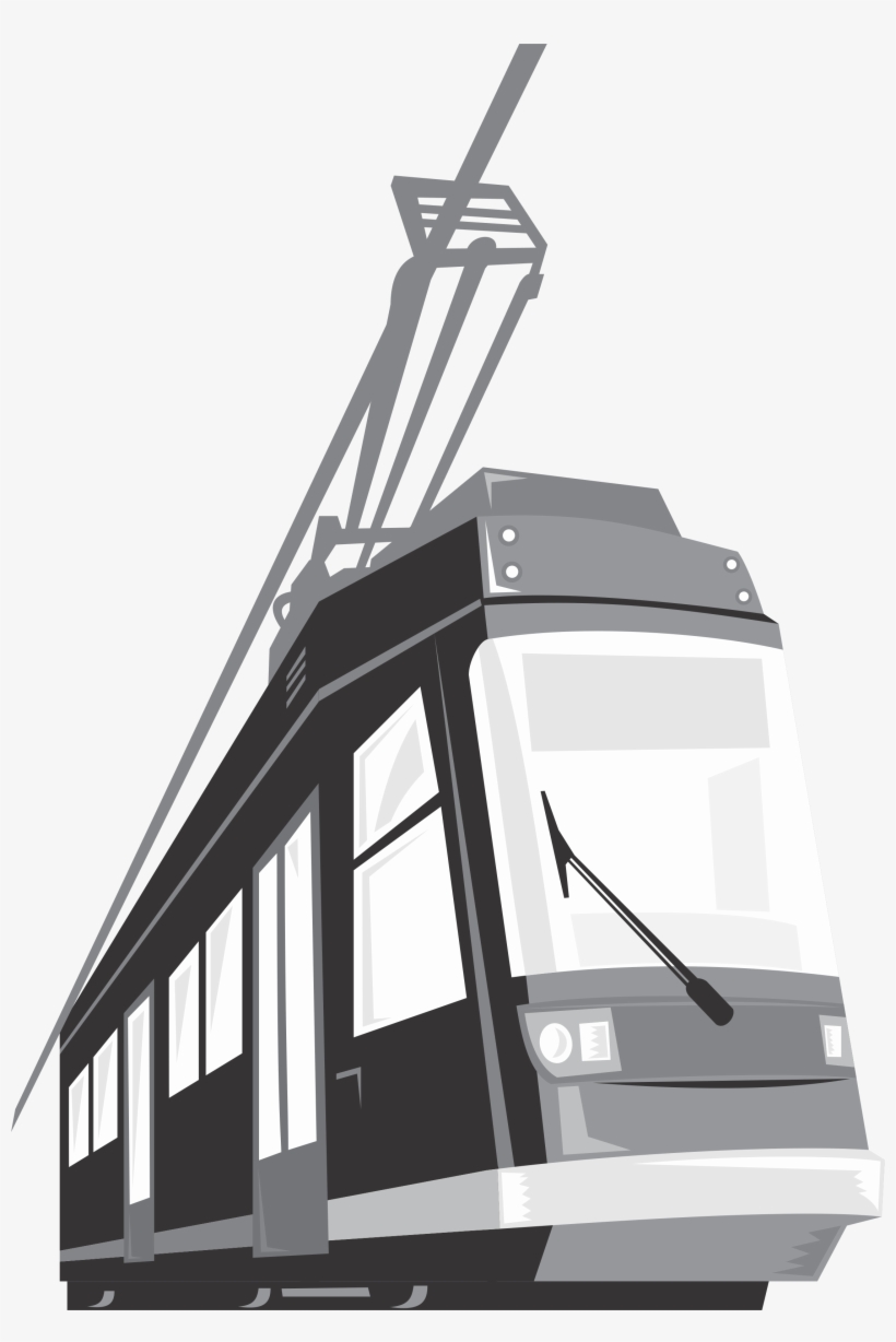 Modern Streetcar Tram Train Icon - Train Modern Art, transparent png #9314709