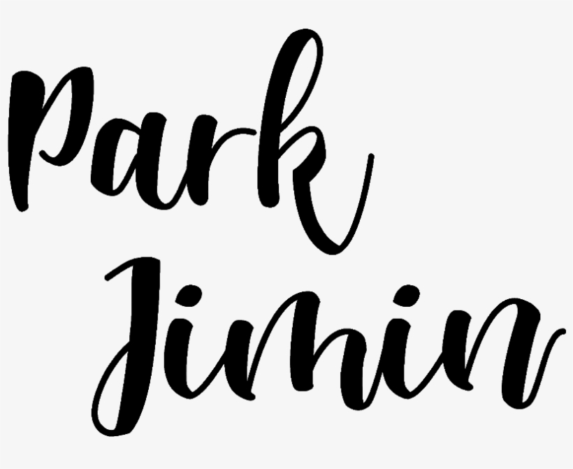 Font Park Jimin - Calligraphy, transparent png #9314741