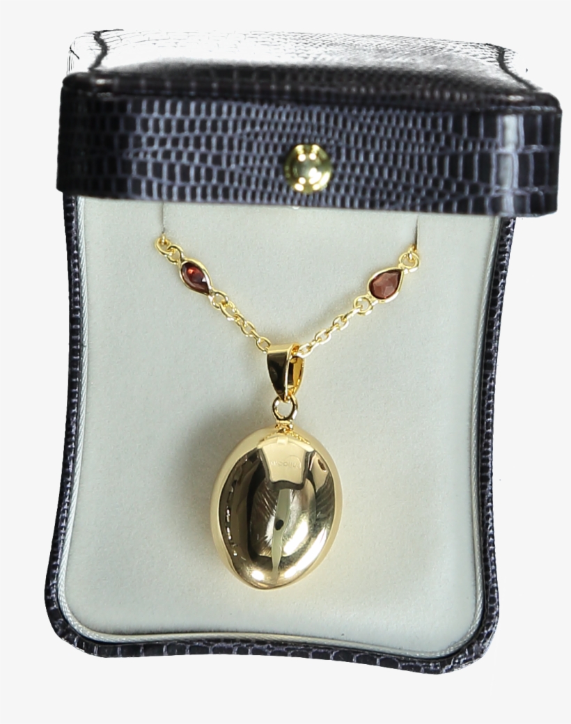 Nn243 Gold Oval Bola On Red Garnet And Gold Chain - Shoulder Bag, transparent png #9316358