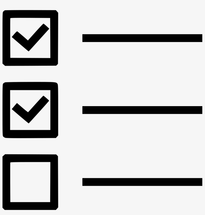 Checklist Comments - Checklist Icon Black And White, transparent png #9317187