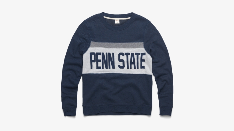 Women's Penn State Stripe Crewneck Retro Nittany Lions - Long-sleeved T-shirt, transparent png #9317328