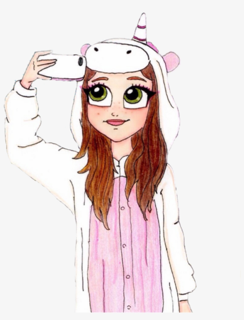 #girl #unicorn #unicorngirl #chica #unicornio #selfie - Desenhos De Karol Sevilla, transparent png #9318083