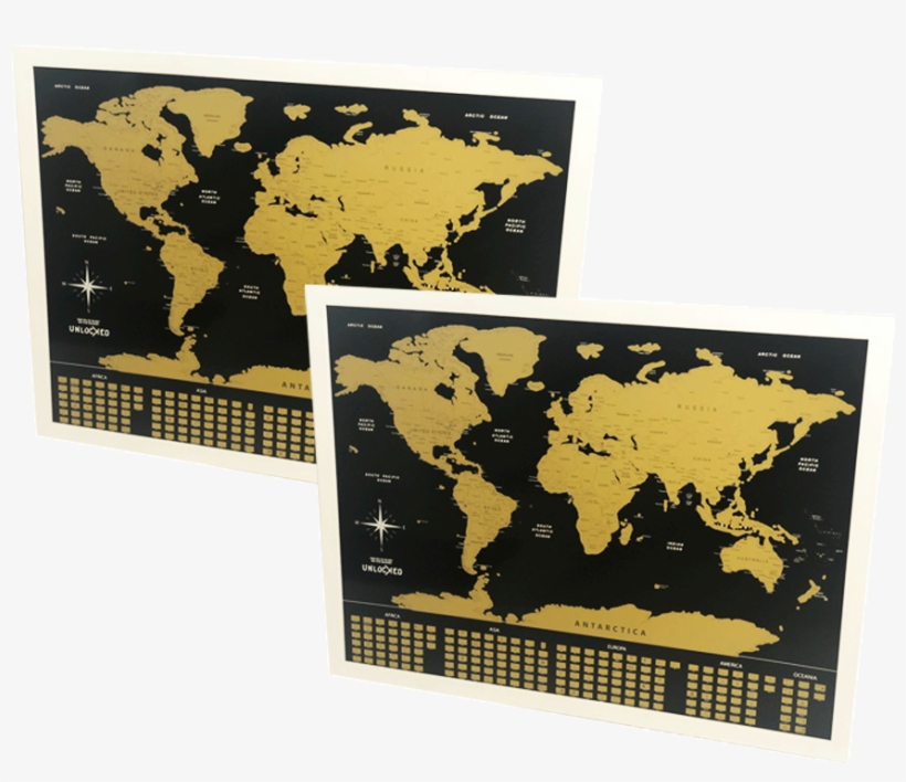 2 Quadros - World Map, transparent png #9319904