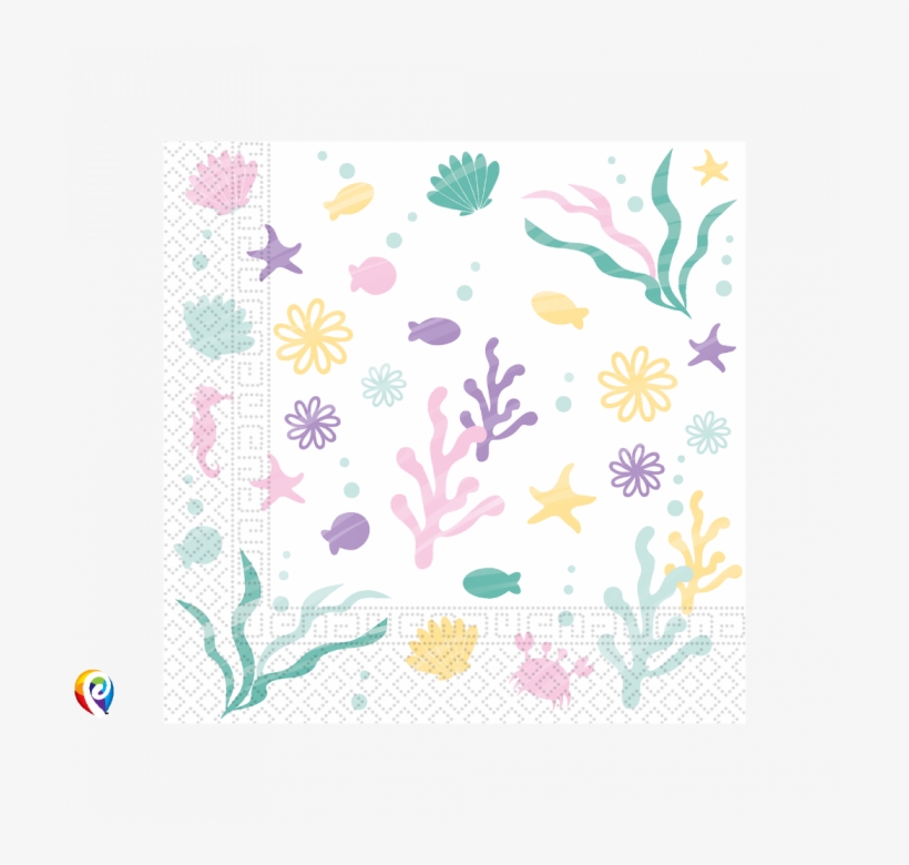 Party Under The Sea Paper Napkins - Napkin, transparent png #9320033