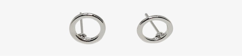 Open Circle Stud Earrings - Chemilizer, transparent png #9320189