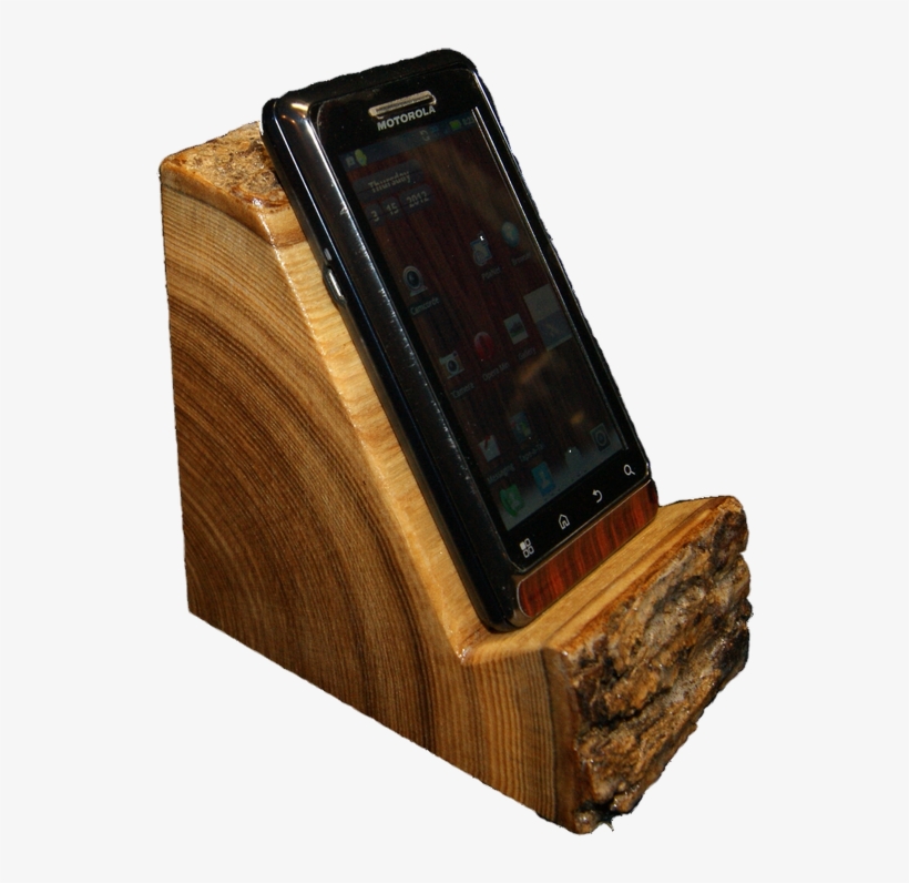 Quarter Black Ash Log Phone Holder - Wood Easy Phone Holder, transparent png #9320435