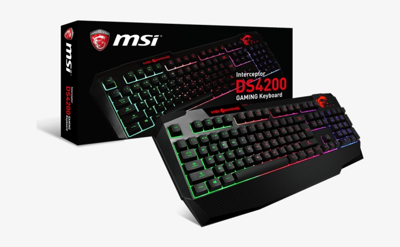Home / Gaming Accessories / Keyboards - Msi Interceptor Ds4200 Gaming Keyboard, transparent png #9320508