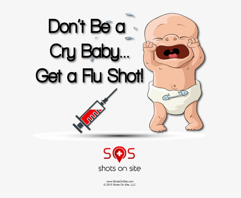 Don't Be A Cry Babyget A Flu Shot - Crying Baby Cartoon, transparent png #9320885