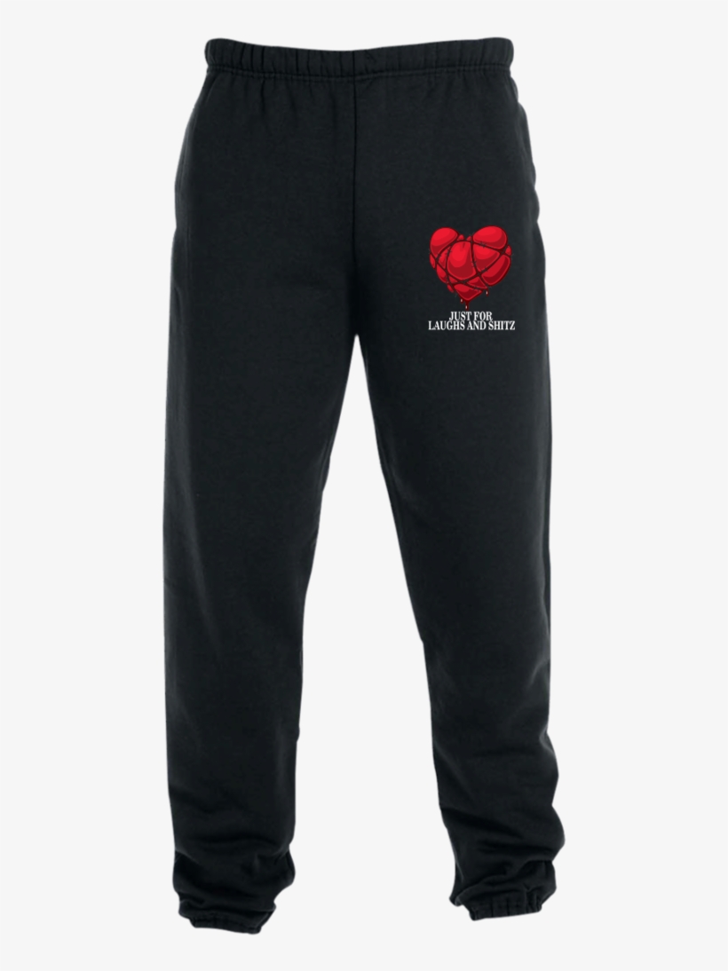 "my Bloody Heart" Sweatpants With Pockets In White - Trousers, transparent png #9321194