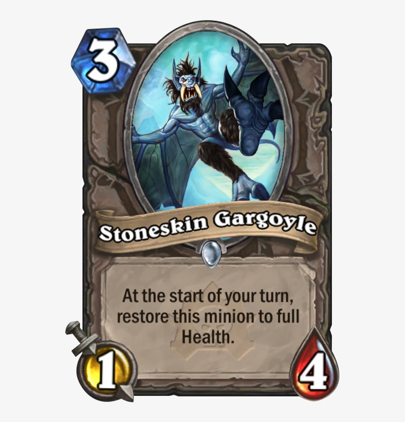 Stoneskin Gargoyle - Hearthstone Charge Divine Shield, transparent png #9321283